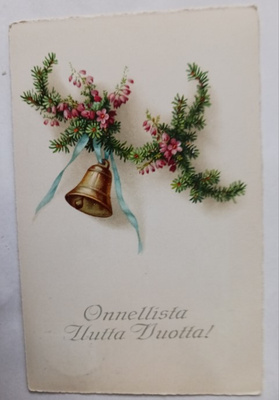 Havuköynnös, kukkia, kello, Uusi Vuosi, p. 1930