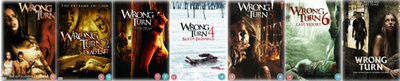 Ihmisjahti - Wrong Turn 1-7, kannibaali gore kauhua, 7xDVD
