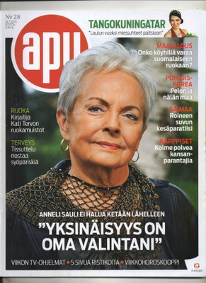 Apu n:o 28 2011 Anneli Sauli. Mervi Koponen. Roineen rannoil