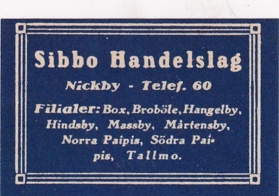 Nickby, Sibbo Handelslag   1/16