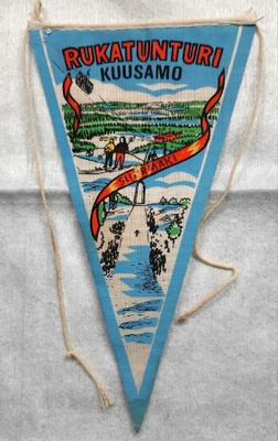 Rukatunturi Kuusamo pieni vintage matkailuviiri