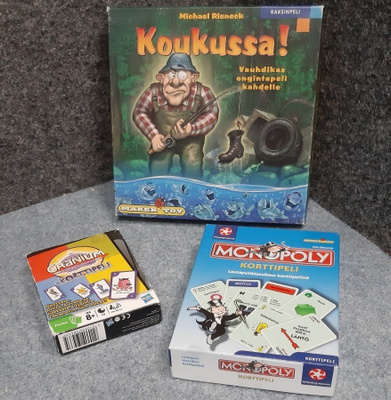 Monopoly Korttipel + kaksi muuta peliä