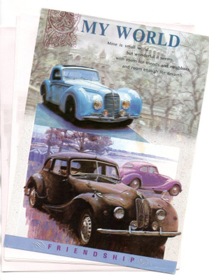 KIRJEPAPERIT °°MY WORLD...KLASSIKKO AUTOT°° -SETTI /Nro 21