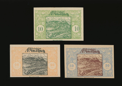 Itävalta 10, 20, 50, Heller, Windhag 1920