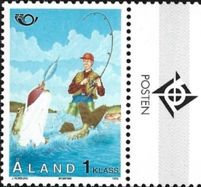 Åland 1995 Pohjola 1. lk välilöpari logo ** LaPe 102