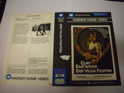 Vhs kansipaperi Hyr Kassett DEN VILDA FIGHTEN