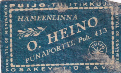 Hämeenlinna, O. Heino, Punaportti , Osakeyhtiö Savo  1/8