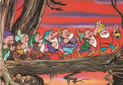 Disney kortti, Lumikki  ja 7 kääpiötä