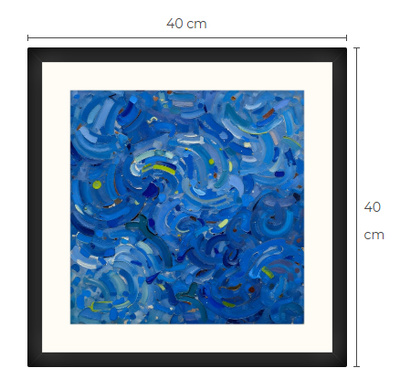 Uusi uniikki abstrakti art print taulu 40 cm x 40 cm
