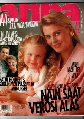 Anna n:o 42 1990 Miss Suomi. Kaisu. Eini & Lars. Tiia. Paula