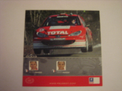 Peugeot rallikortti 6 B: Peugeot 206 WRC / Gilles Panizzi