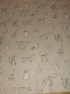 Kissa ja hiiri kangas 420x142cm