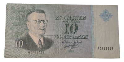 10 Markkaa 1963 ilman Litt A0722369