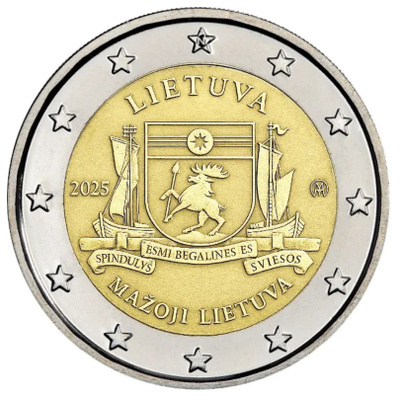 ** LIETTUA 2€ 2025 Mazoji Lietuva pillerissä **