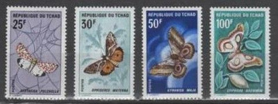 (S0205) CHAD, 1968 (Moths). Mi ## 207-210. MNH**