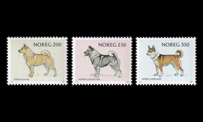 Norja 878-80 ** Norjalaisia koirarotuja (1983)