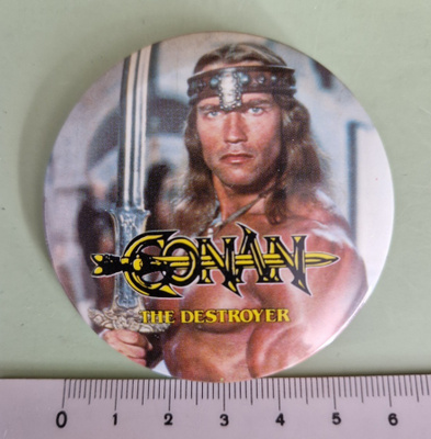Vintage Anold AchwarzeneggeConan The Destroyer rintamerkki.