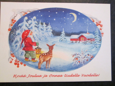 KULKEMATON JOULUKORTTI MAIJA-LIISA PARKKILA JOULUYÖ JUHLAYÖ