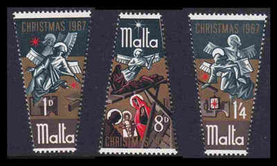 Malta 364-6 ** Joulu (1967)