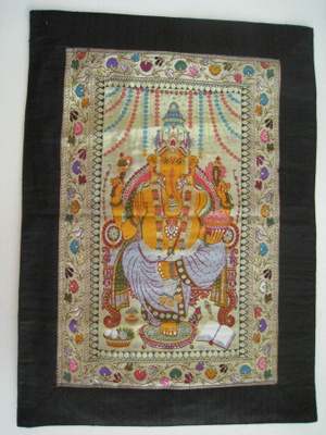 Ganesha kuvakudos silkki brokadi puuvilla