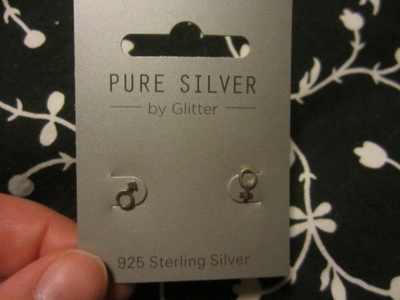 Korvakorut uros ja naaras Sterling silver