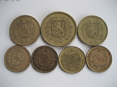 5, 10, 20 MARKKAA 1930 - 1949 7 KPL