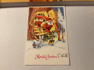 Postikortti Hyvää joulua! 1950-luku