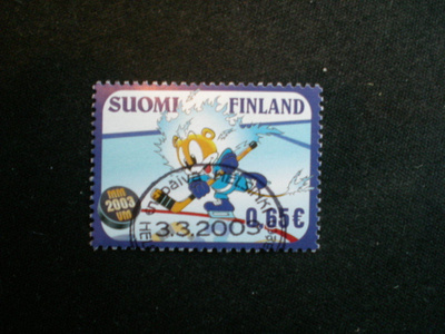 EP-leimattu merkki 0,65 € Jääkiekon MM 2003 - LaPe 1643