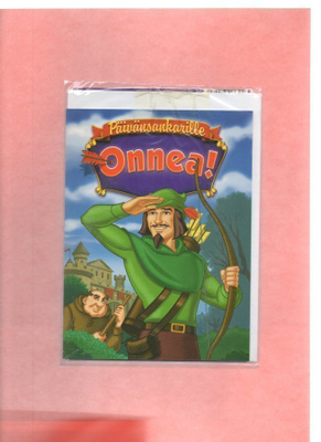 Onnittelukortti. Päivänsankarille Onnea DVD Puhumme Suomea