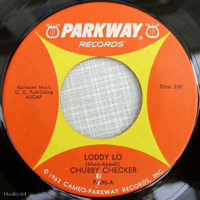 CHUBBY CHECKER loddy lo / hooka tooka 45 -1962-