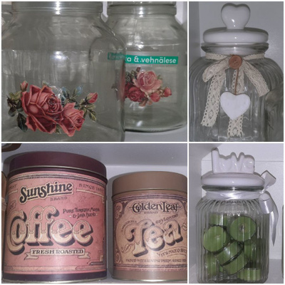8x purkki lasipurkki peltipurkki love tea coffee