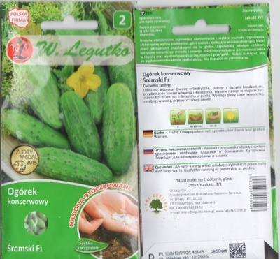 Kurkku "Sremski" F1 siemenet HUOM PÄiVÄYS! Ale -30% #