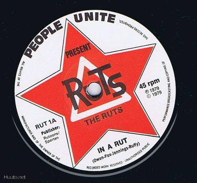 THE RUTS in a rut / h-eyes 45 -1979- orig. uk kbd klassikko