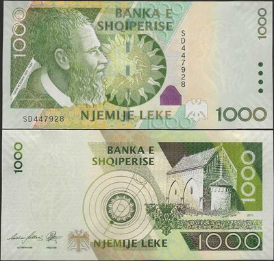 Albania 1000 Leke 2011 (P-73b) UNC