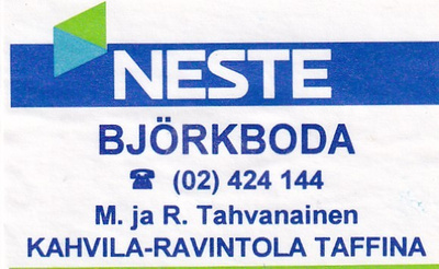 Björkboda, M. Ja R. Tahvanainen , NESTE   6/8