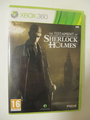Xbox360-peli The testament of Sherlock Holmes CIB