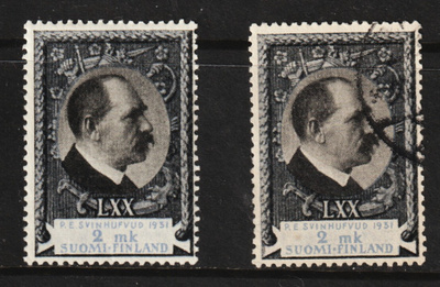 1931 Pres. Svinhufvud 70v-merkki leimattuna ja **