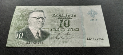 10mk 1963 Litt.A, HOL-Lin, AÄ-sarjaa