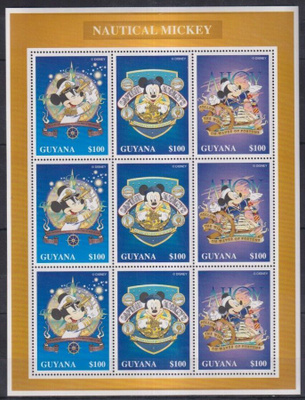 DISNEY Mikki Hiiri -aiheinen blokki GUYANA **
