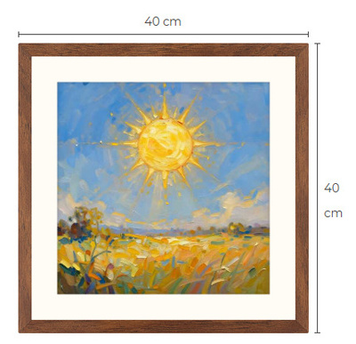 Uusi uniikki kesämaisema art print taulu 40 cm x 40 cm