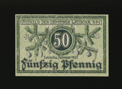 Saksa Notgeld 50 Pfennig, Lauscha 1920