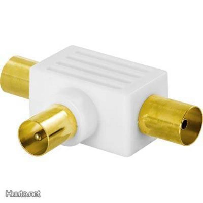 Deltaco antennin jakaja, 9.5mm 2 naarasta - 1 uros *UUSI*