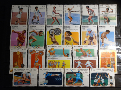 URHEILUAIHETTA NICARAGUA - 23 erilaista, sarjoja o