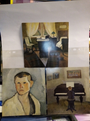 3 kpl postikortti Eero Nelimarkka