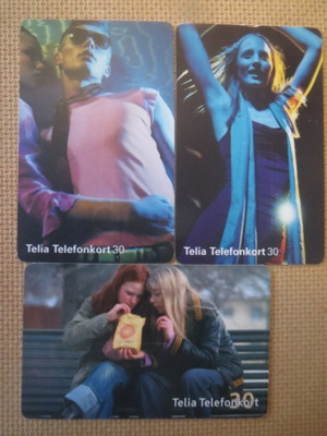Kolme Telia-puhelukorttia