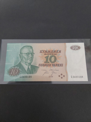 Pakka sileä 10mk seteli 1980