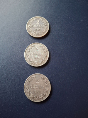2 mk 1865, 1874 ja 1906