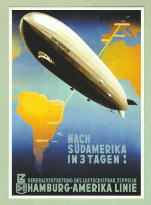 Postikortti: Zeppeliini LZ 127 "Graf Zeppelin"
