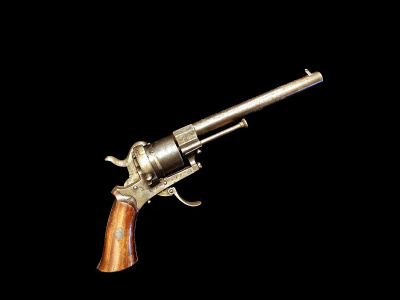 Järeä belgialainen 11mm piikkipatruunarevolveri, 1860-luku