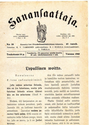 Sanansaattaja n:o 10 1942 Lopullinen voitto.